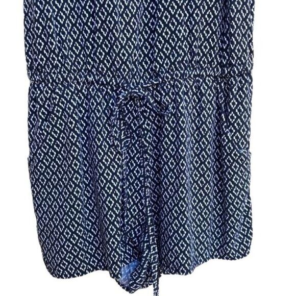 Old Navy Romper Womens XS Tank Aztec Drawstring Waist Flowy Shorts Black - Picture 4 of 8